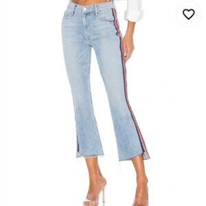 MOTHER The Insider High-Rise Crop Step Fray Jeans size 28